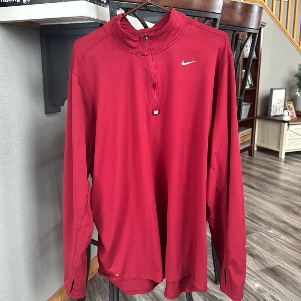 Nike Running DriFit 1/4 zip Maroon XXL